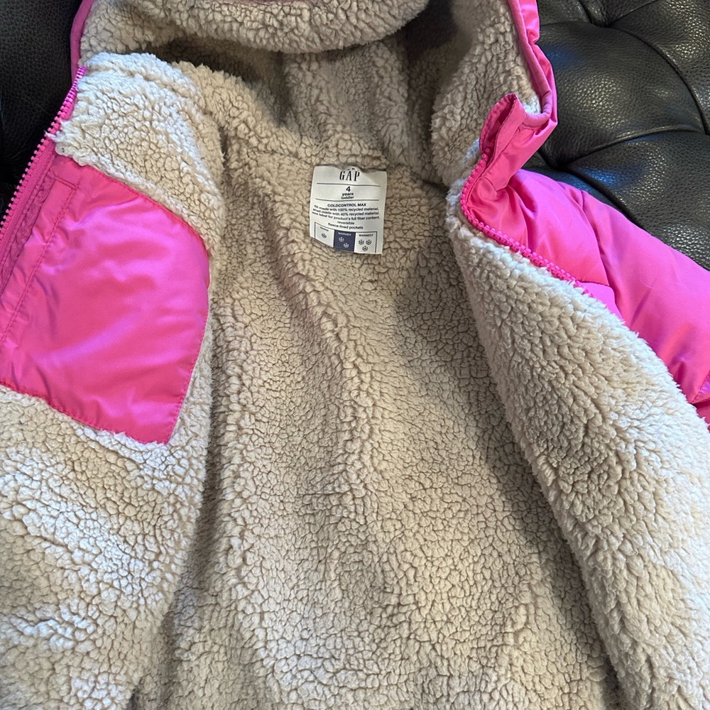 GAP Kids Pink Puffer Jacket - Picture 4 of 6
